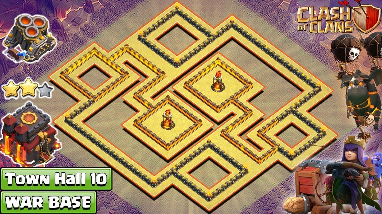 NEW TH10 War Base 2018 | Anti 2 Star TH10 Base [DEFENSE] | Clash of Clans