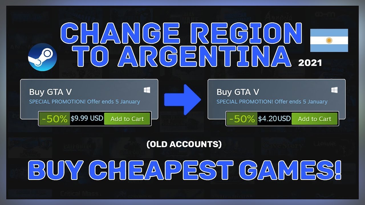 How to Open Foreign Country Steam Account | Buy Games More Cheap !!! (STEAM ARGENTINA)