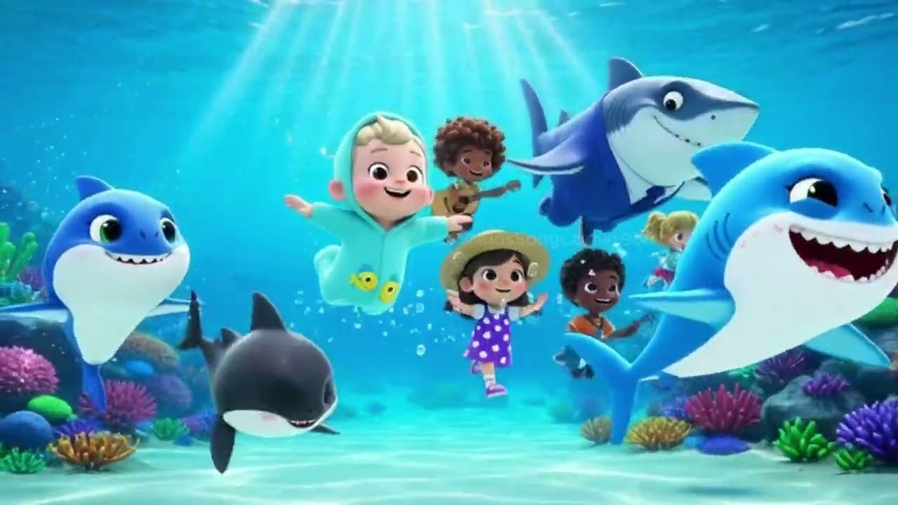 Baby Shark Family Dance 🦈 | 3D Cartoon Ocean Song for Kids | 