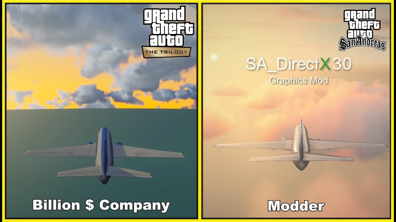 GTA San Andreas: The Definitive Edition VS Original San Andreas with Graphics Mod.