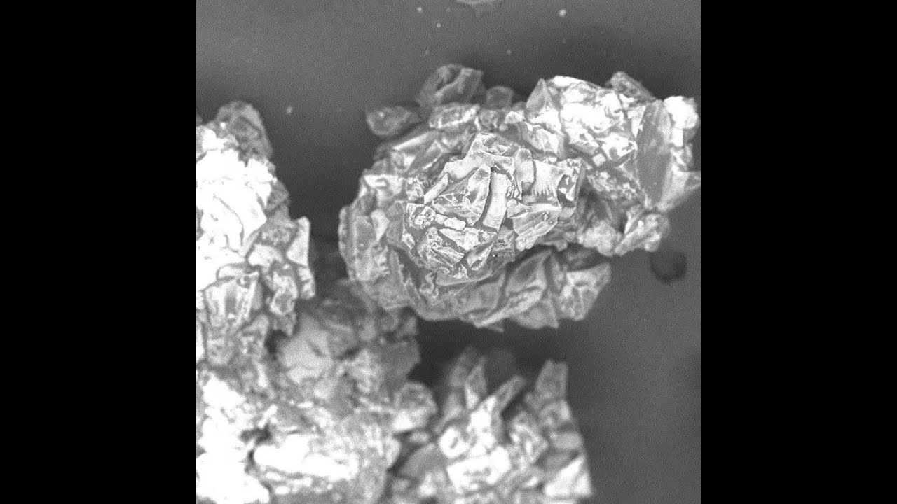 The visualization on the microscope Phenom Desktop SEM ProX the micro-aggregate abrasive