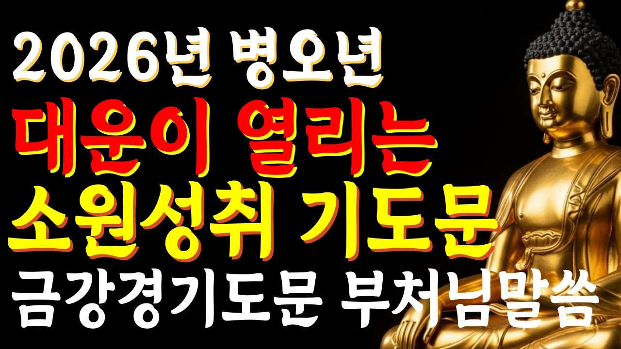 2026년 병오년 소원성취 강력한 기도문 | 새해기도 | 병오년기도문 | 부처님말씀