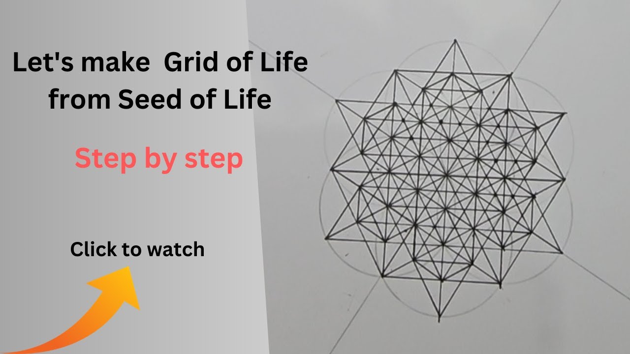 How to draw Grid of life | Step by step for beginners