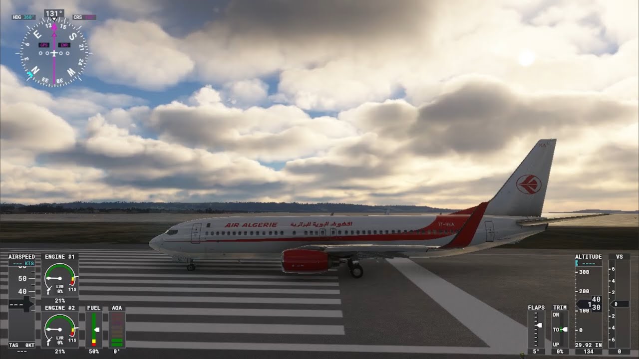 BOEING 737-800 AIR ALGERIE 🛫 DEPART : MARSEILLE ( FRANCE ) 🛬 ARRIVEE : ALGER ( ALGERIE )