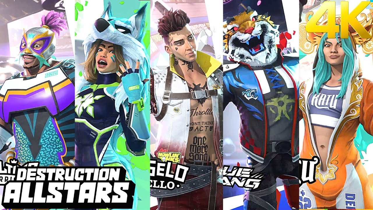 Destruction AllStars (PS5) - All Characters & Cars Showcase
