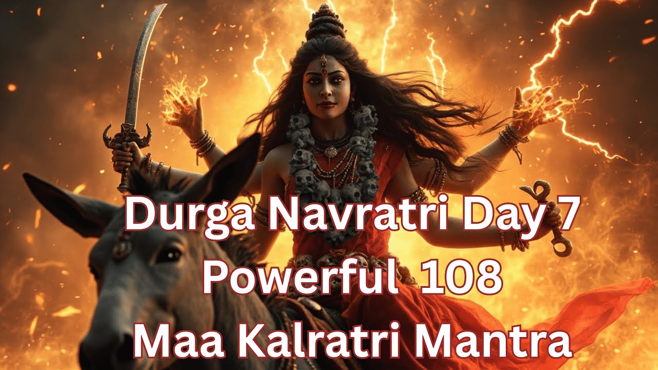Durga Navratri Day 7 Mantra 108 times aarti | Navratri Day-7 | Maa Kalratri Mantra | Navratri Song