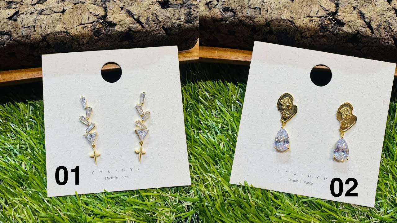 （第84集）韓國🇰🇷小水晶耳環01-02款，繼續開台優惠💥💥 開台優惠每對售價$4️⃣0️⃣數量有限！😀如需落單或查詢請WhatsApp：91677026 ！可順豐或門店交收✅