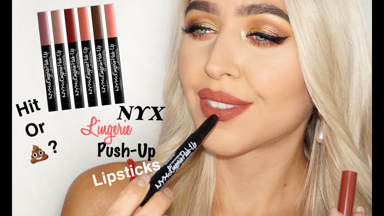 NYX Lingerie Push-Up Lipstick Review & Test | Long-lasting? Waterproof?