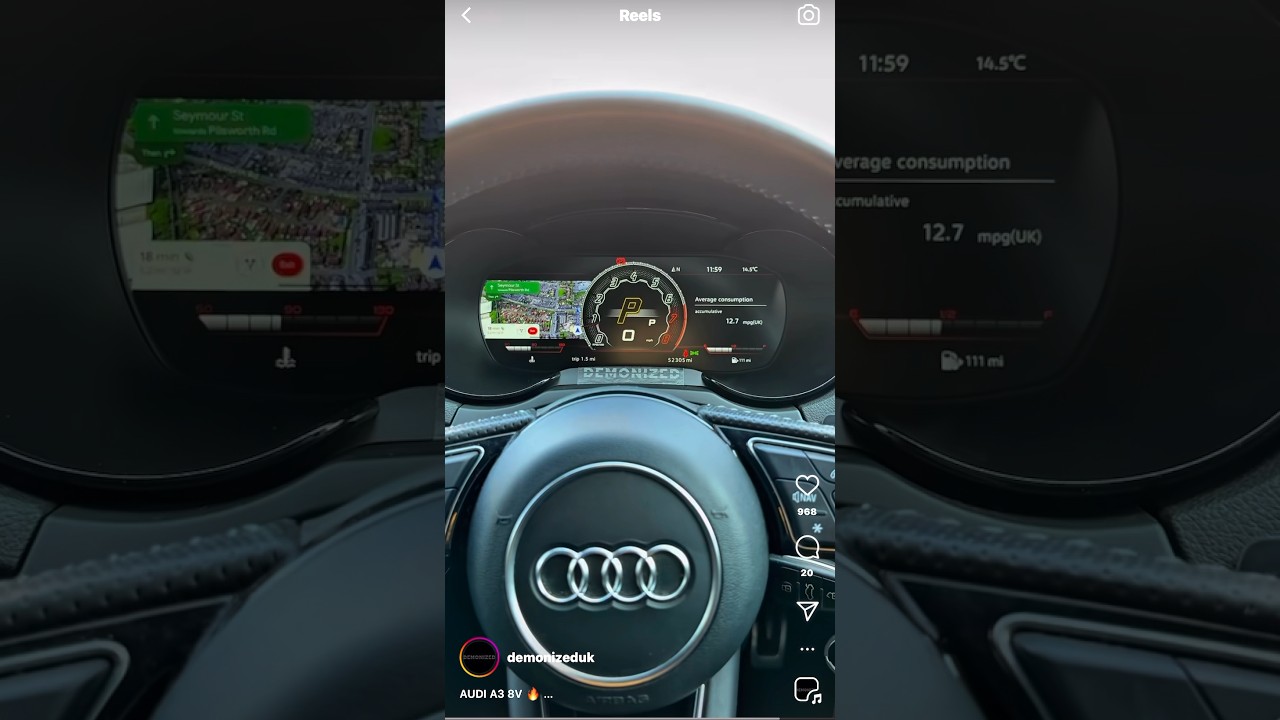 Audi A3/S3/RS3 cluster #audi #a3 #audia3 #8v #audis3 #audisline #audisport #audirs3