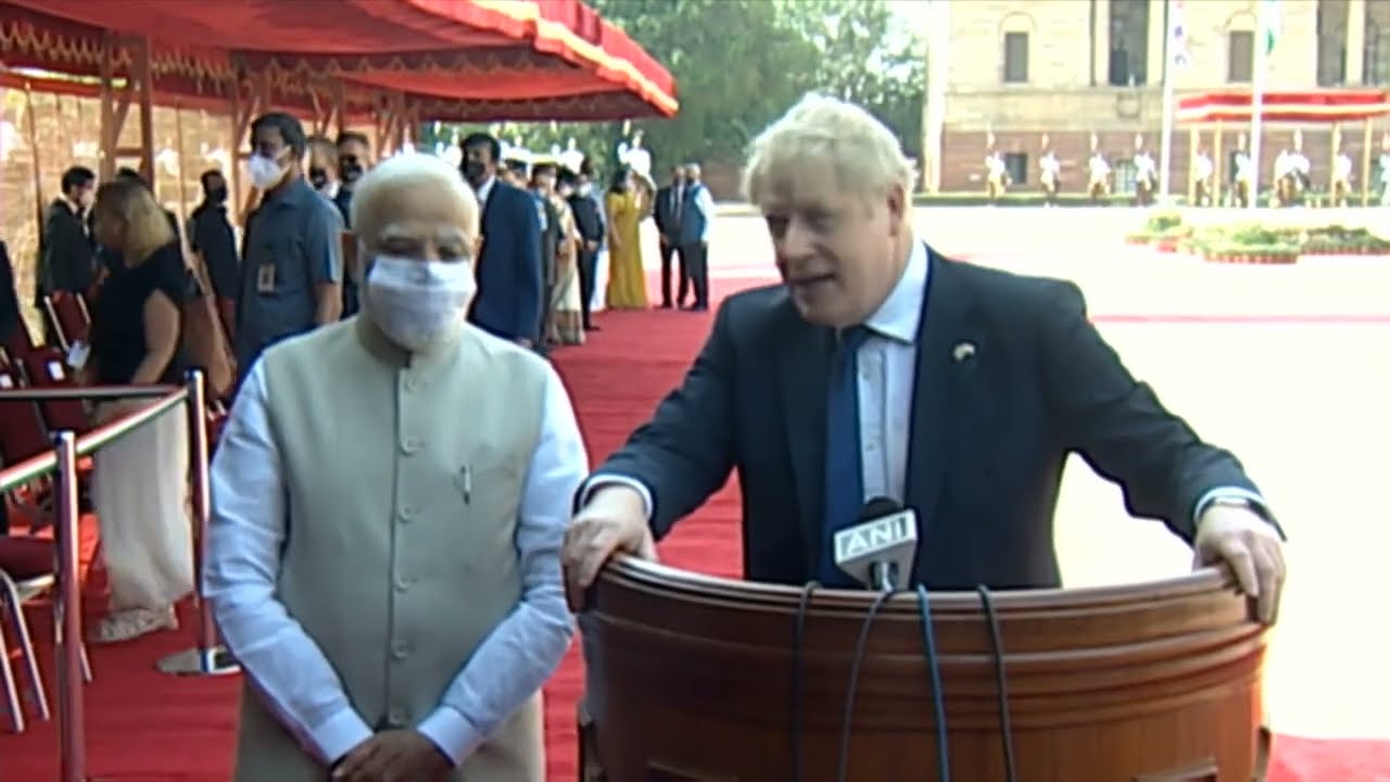Ceremonial Reception of British PM Boris Johnson in India