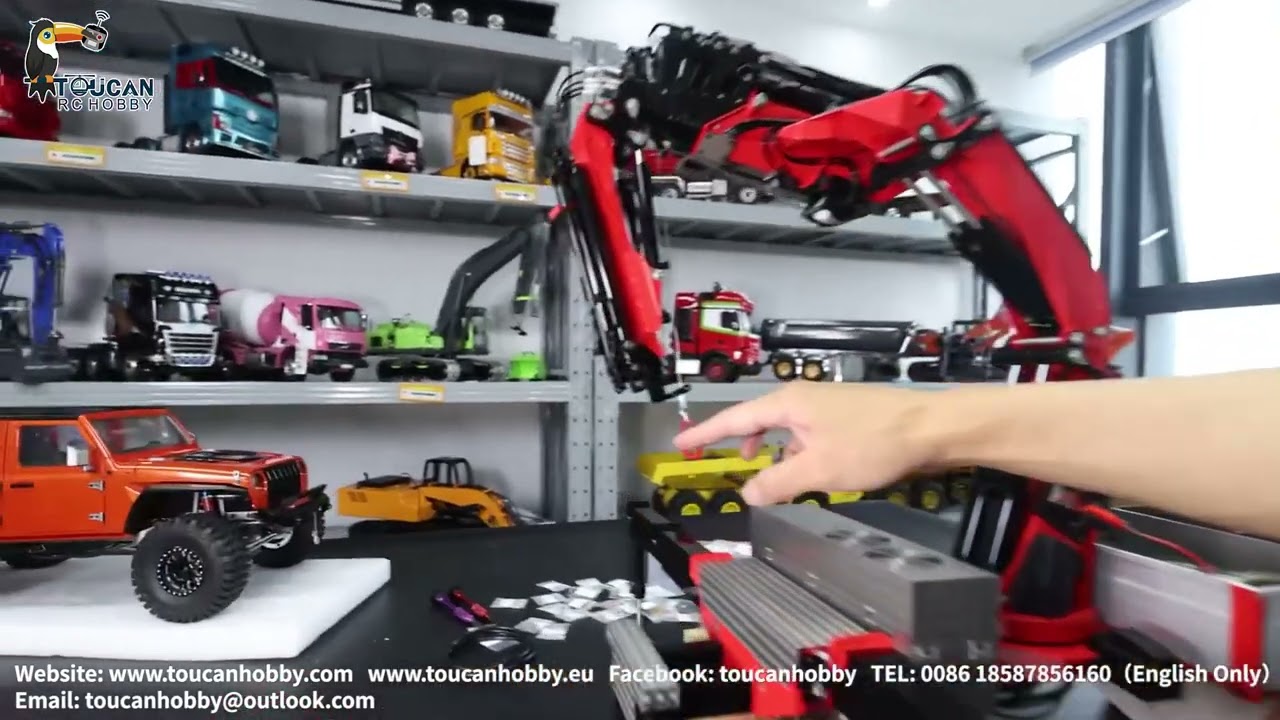 How to operate JX- F1650 hydraulic truck crane,see radio settings#rc #model #construction #hydraulic