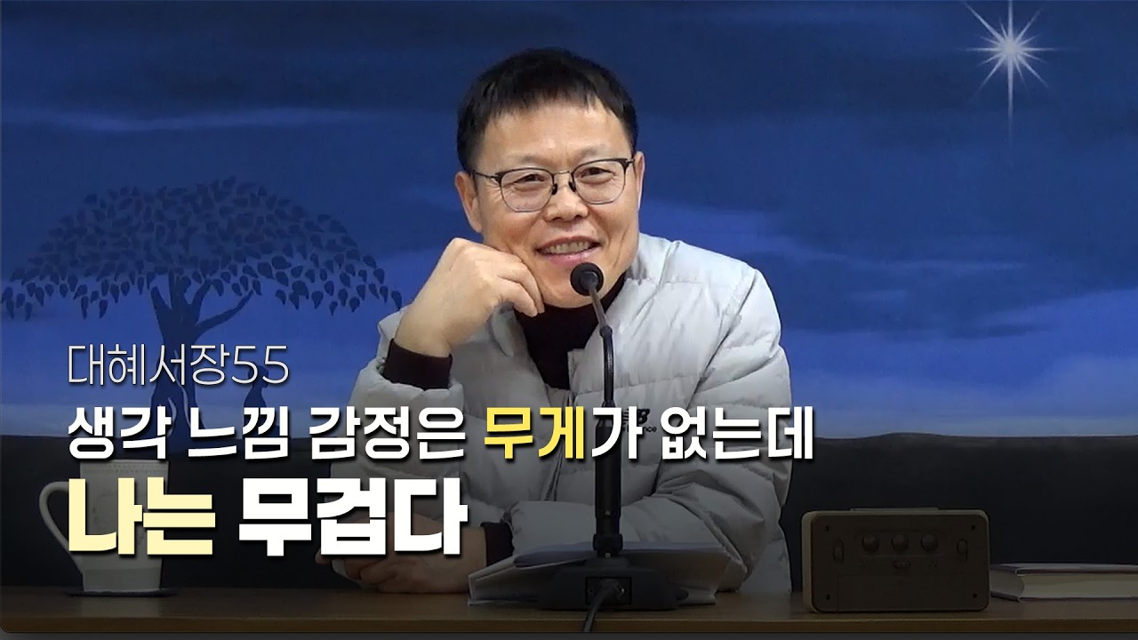 생각 느낌 감정은 무게가 없는데, 나는 무겁다 | 대혜서장55(월인선원 광주일요법회)