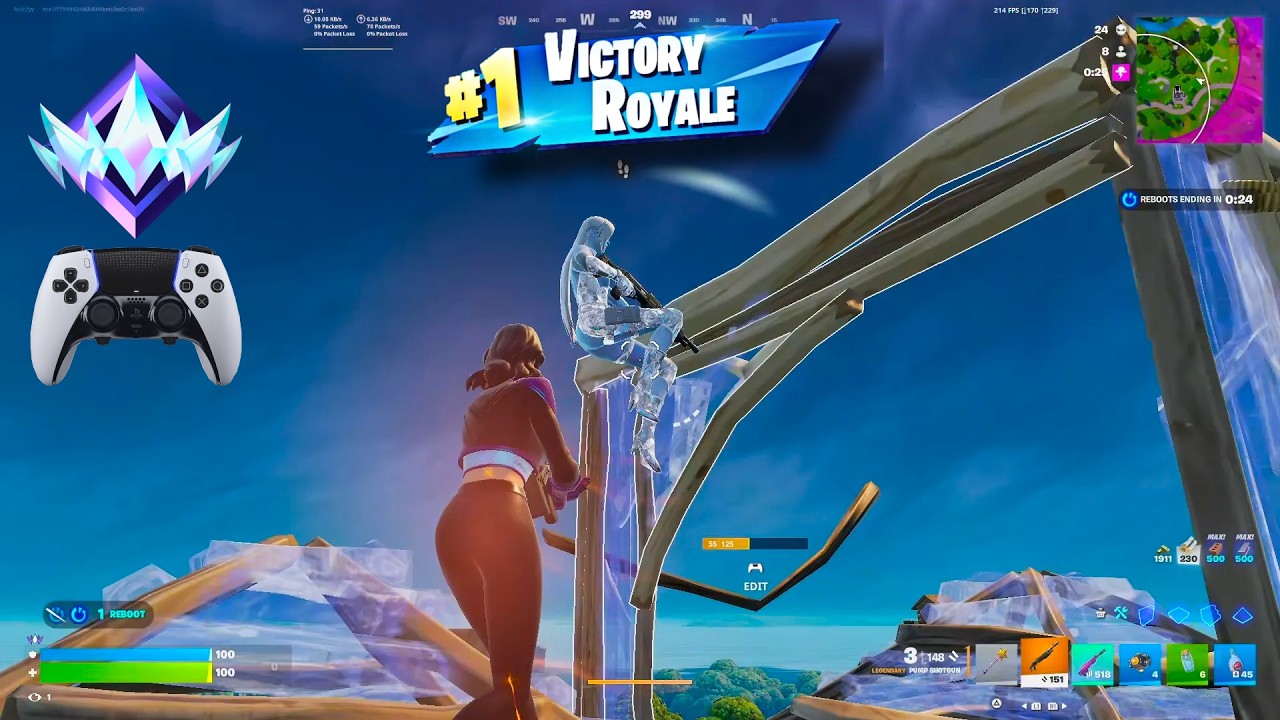 30 Kill Fortnite Unreal Ranked Reload | PS5 Controller Gameplay