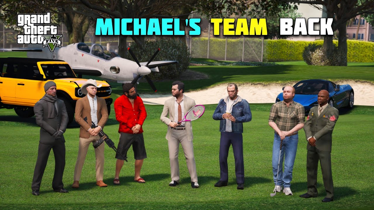 GTA 5 : MICHAEL'S ALL TEAM MEMBERS IS BACK || BB GAMING