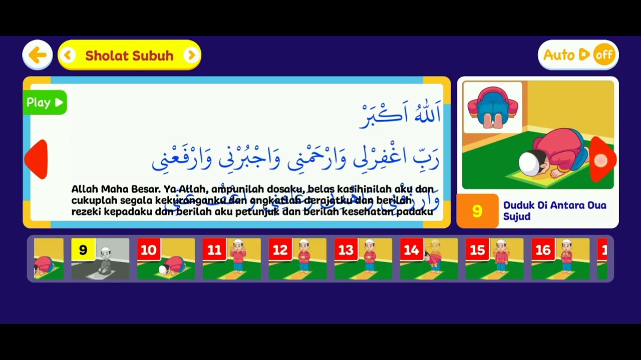 belajar sholat dan bacaanya kids