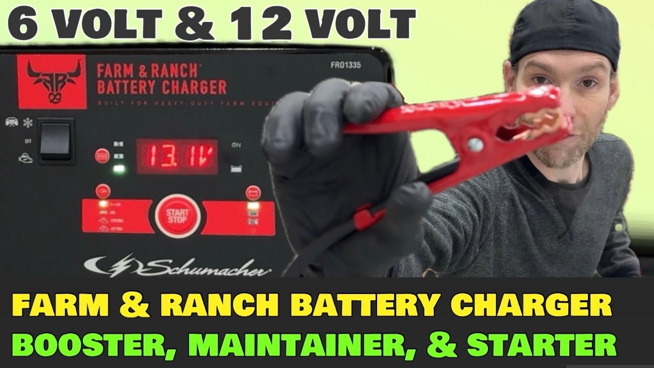 Schumacher Farm & Ranch 12V 6V Battery Charger Truck SUV RV Tractor Jump Starter Booster Maintainer