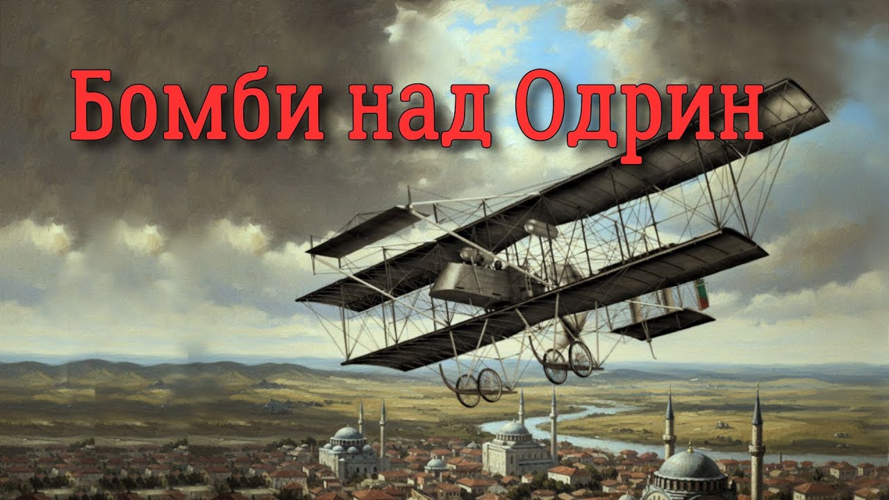 Българската бомбардировка над Одрин. Първа в Европа.   The Bulgarian bombing of Edirne.