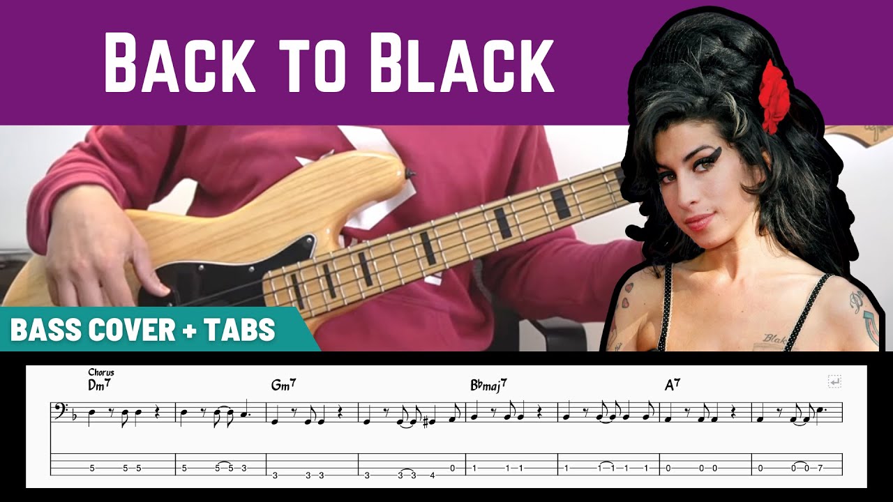 Amy Winehouse - Back To Black (Bass Cover + TAB)