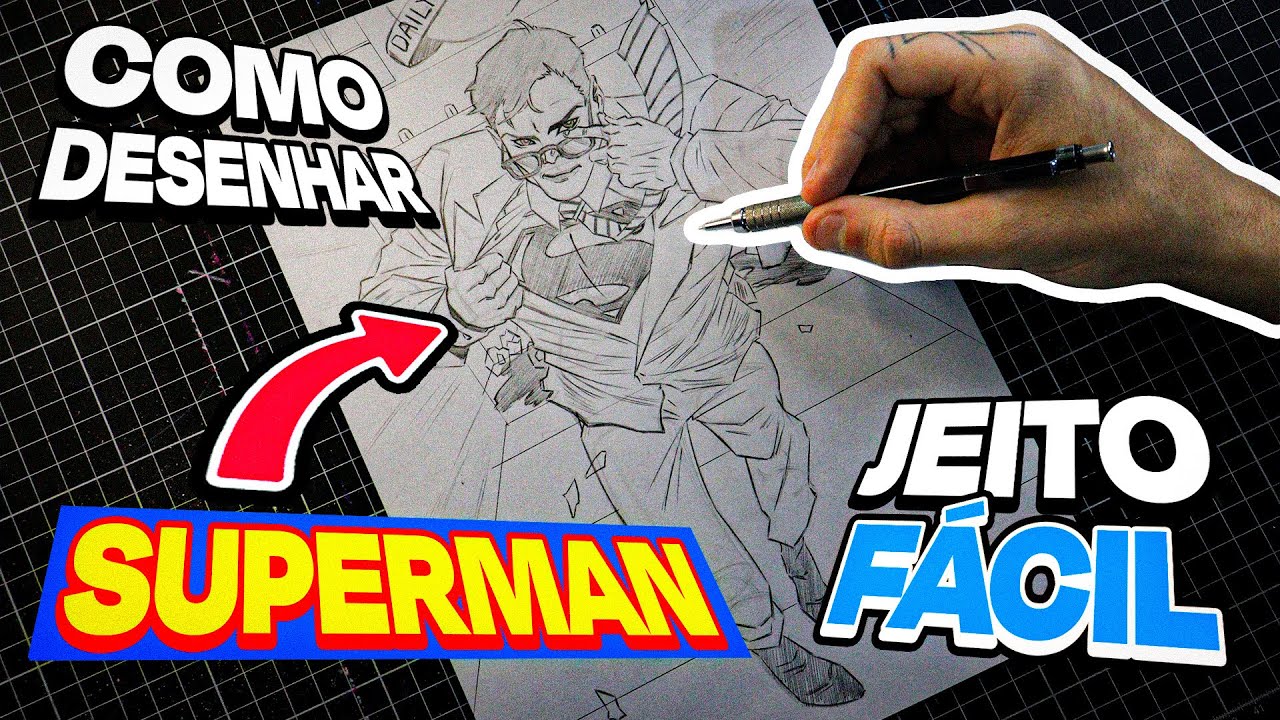 JEITO FÁCIL! COMO DESENHAR O SUPERMAN! | DC Comics
