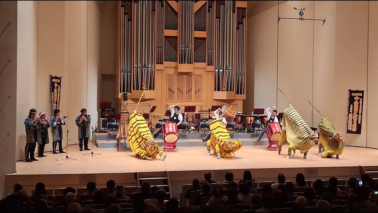 Hatsuuma Matsuri Tigertanz Teil 1 in Kami-machi, Miyagi, JAPAN - April 2024 (宮城県加美町)
