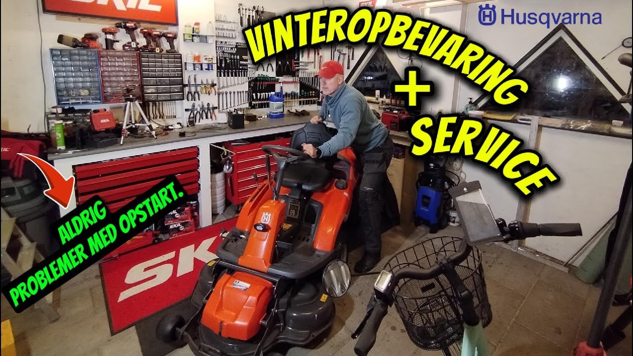 Vinteropbevaring + Service af Husqvarna Frontrider R214 T.  - 