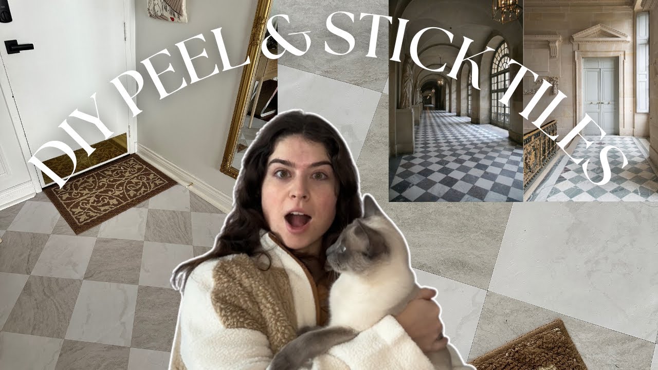 DIY Old Money Aesthetic with Peel & Stick Floor Tiles!
