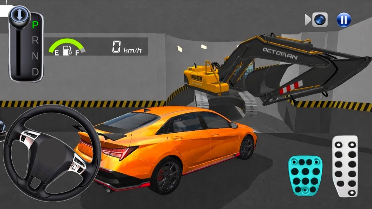 3D Driving Class Parking Challenge 🚗 Extreme Basement Parking with Excavator | GaMiNg WiTh DRiVeX