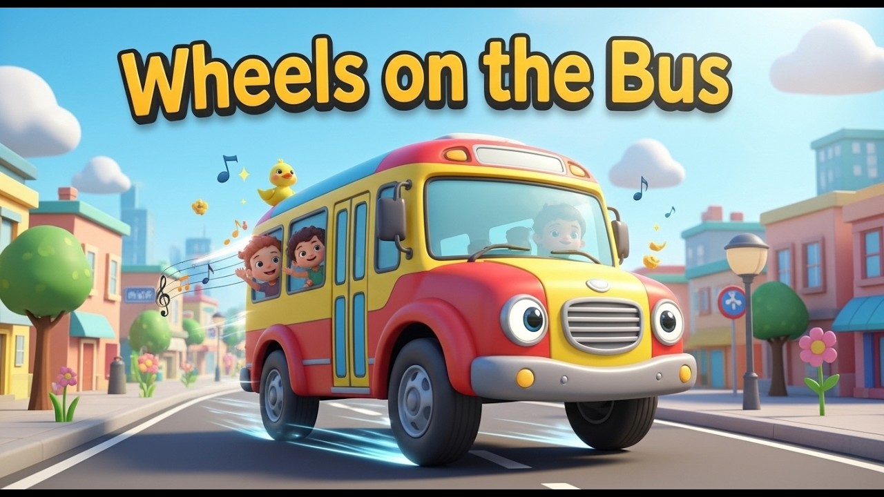 Wheels on the Bus – Nursery Rhyme, Toddler Movement, Vehicle Fun, and Playful Learning