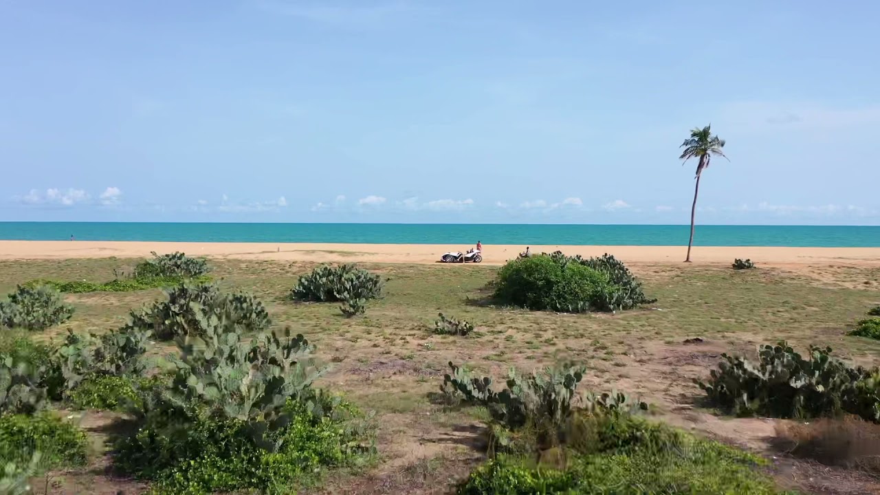Flying the drone over Ahogbe, Fidjrosse, Avlekete, on Benin west coast.