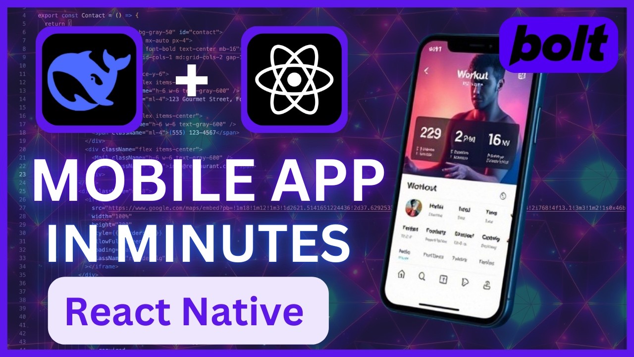 Создавайте приложения React Native за считанные минуты с помощью этого инструмента | bolt.new + C...