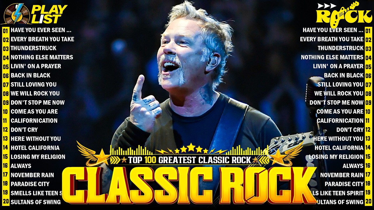 Classic Rock Songs 70's 80's 90's Playlist 🔥 Guns N Roses, Metallica, The Police, Pink Floyd