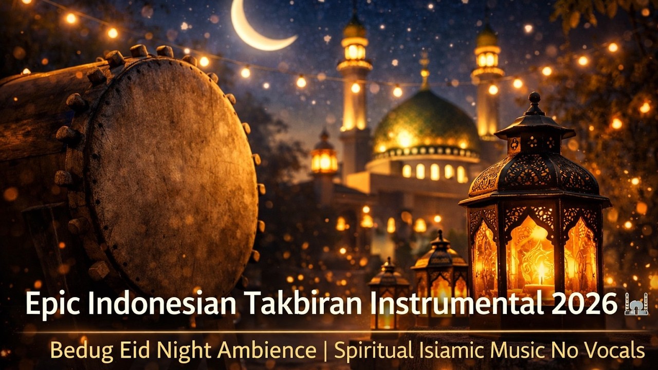 Takbiran Night Instrumental 🌙 Bedug & Islamic Ambient Music | Peaceful Eid Atmosphere