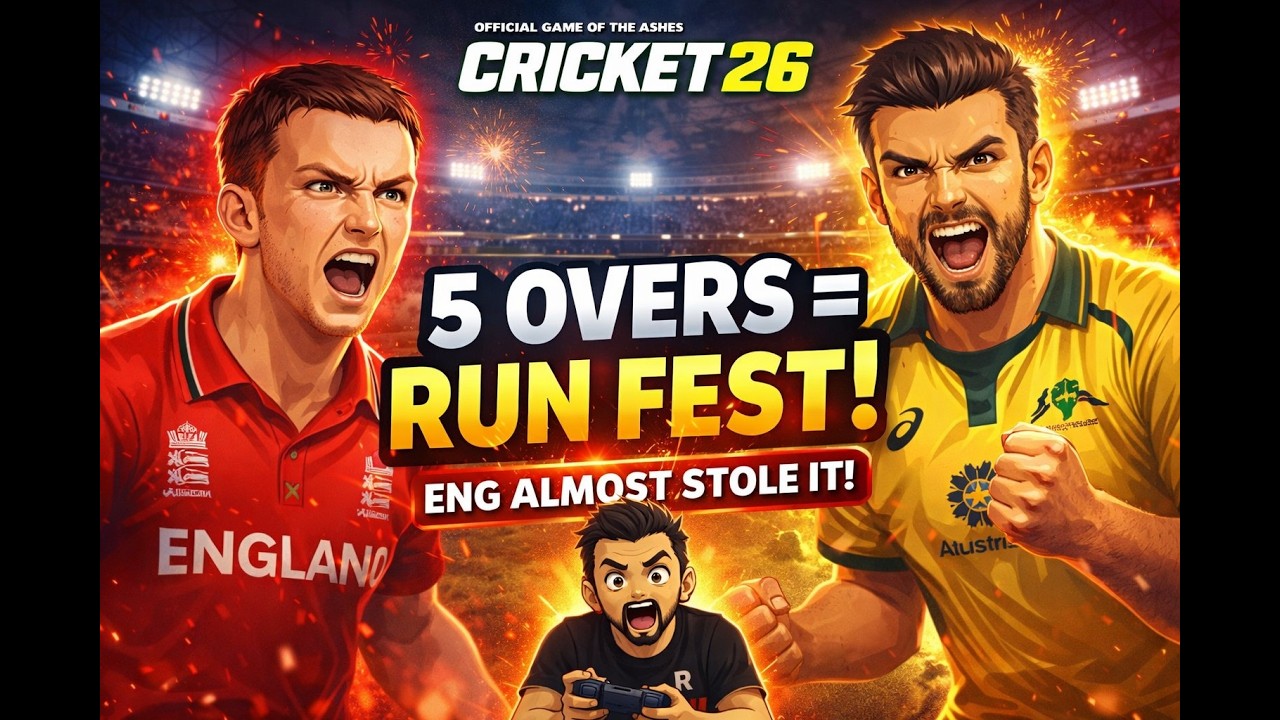 Run-Fest Madness! AUS vs ENG (5 Overs) | England Came SO Close | CRICKET 26