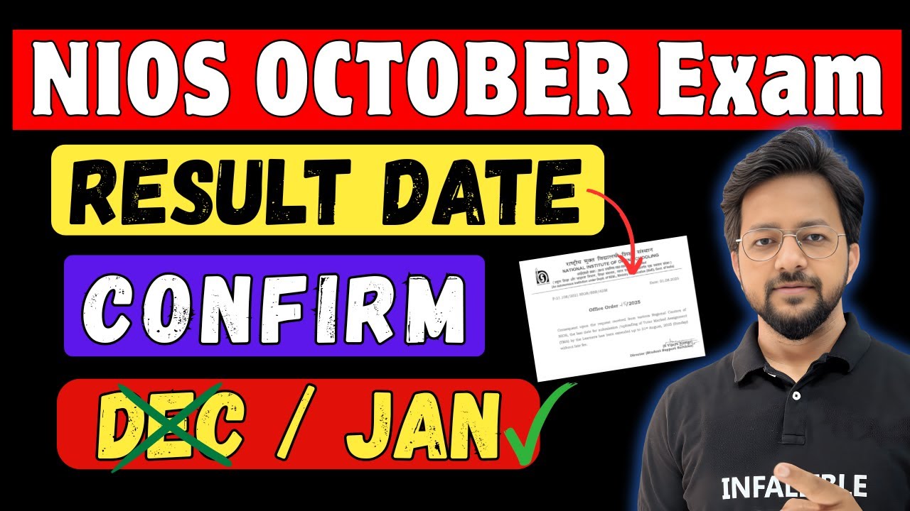 NIOS October 2025 RESULT Declare Final Date?  Marksheet | Result Check ? @NIOSwithSuryaSir