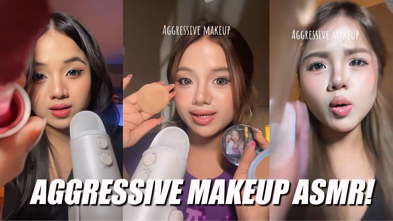 ASMR AGGRESSIVE MAKEUP COMPILATION! 😡