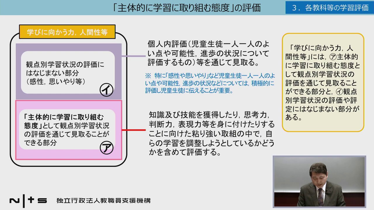 学習指導要領に対応した学習評価（小・中学校編）（講師： 文部科学省初等中等教育局主任視学官　長尾篤志）：学習指導要領編 （校内研修シリーズ）No33