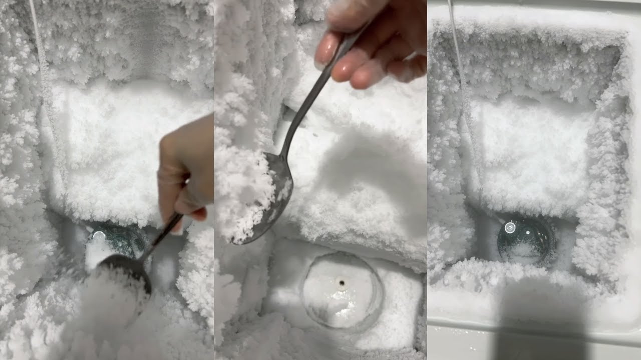 FREEZER FROST HUMIDIFIER SCRAPING FLUFFY SOFT ICE EATING ASMR | 얼음을 먹고 | 氷を食べる音 |