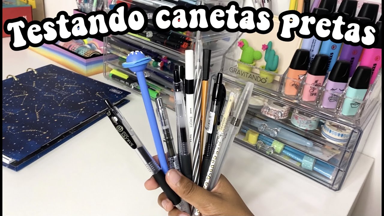 Testando e comparando canetas pretas, qual a melhor? (Pen test)