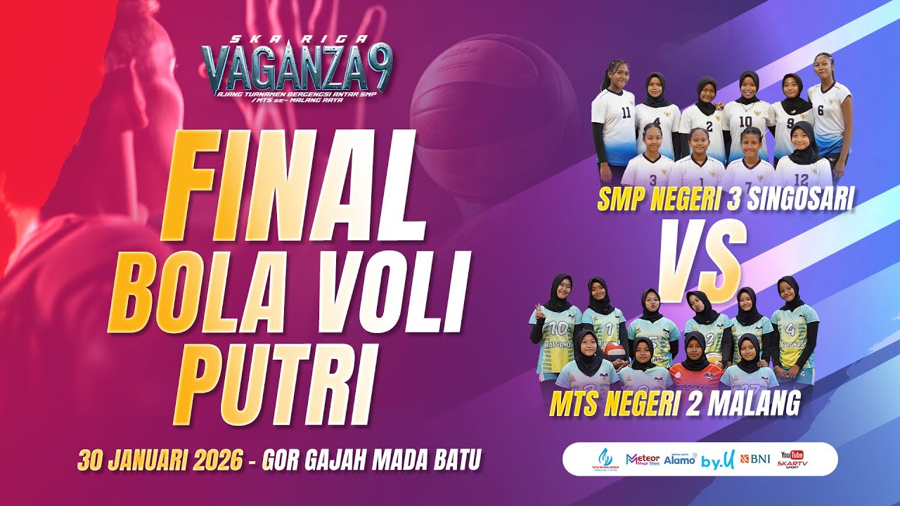SKARIGAVAGANZA 9 PEREBUTAN JUARA 1 PUTRI, SMPN 3 SINGOSARI VS MTSN 2 MALANG