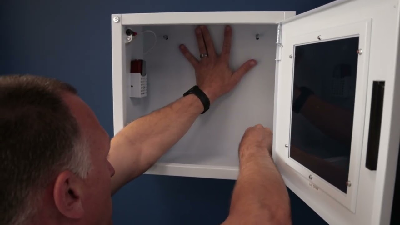 How to install an AED cabinet