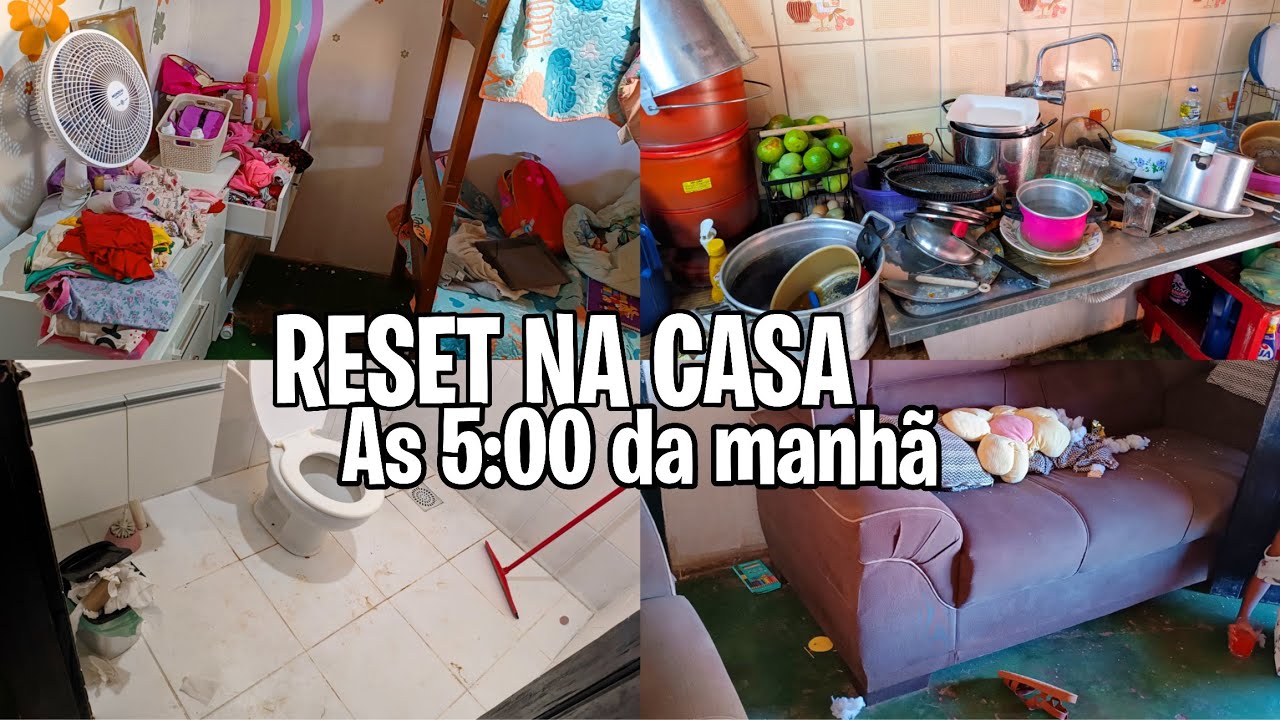 RESET NA CASA/ LEVANTEI AS 5:00 DA MANHÃ PRA FAXINAR TERMINEI AS 2:00 DA TARDE😅