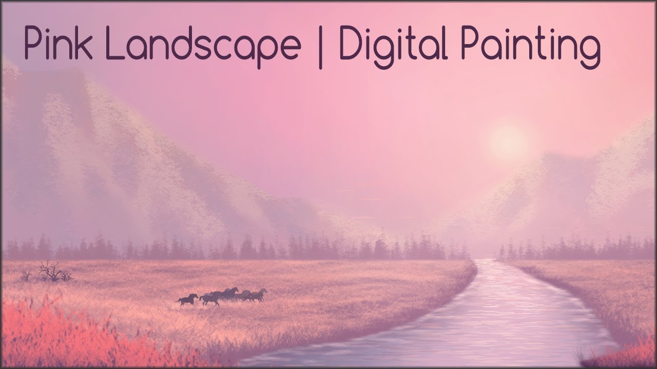 Pink Landscape | Digital Painting Process