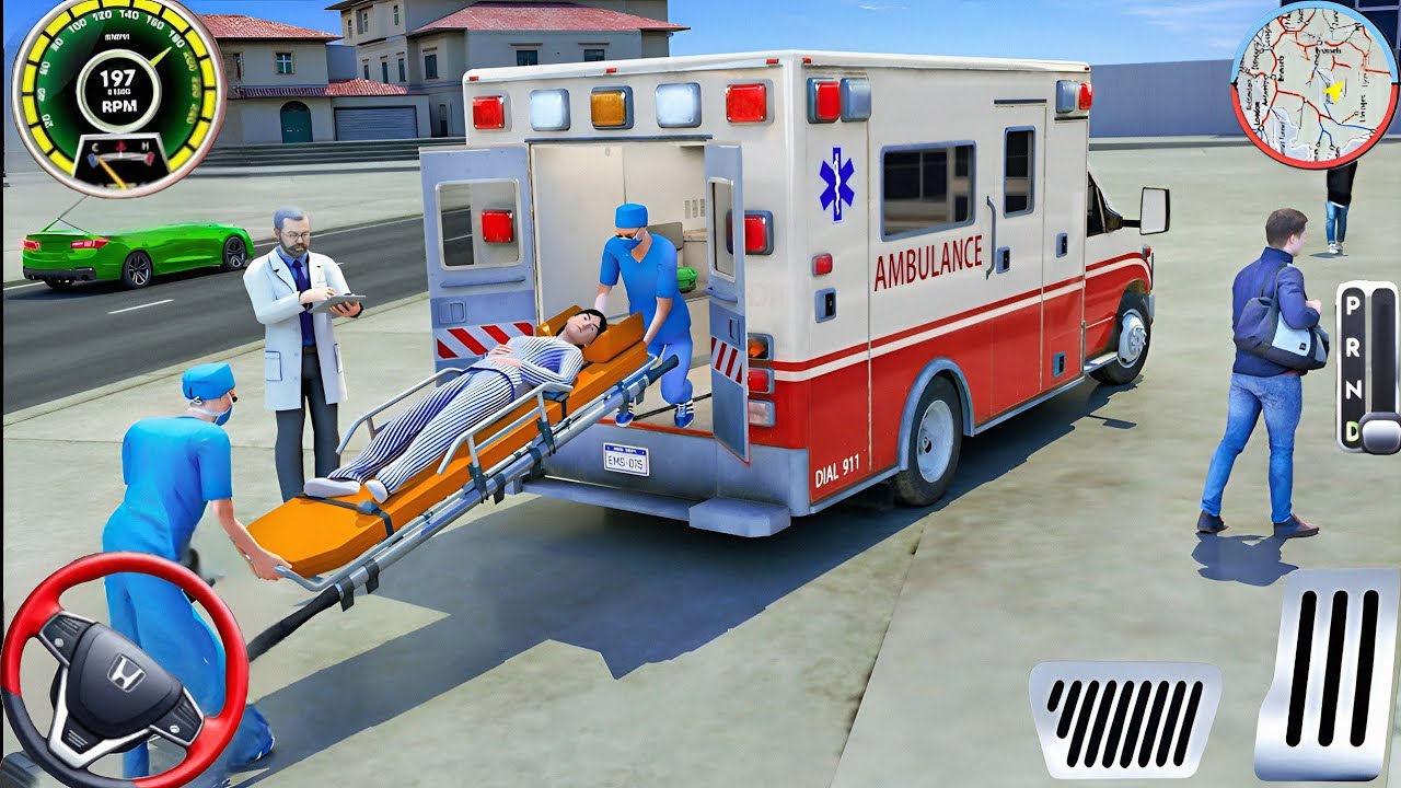 Ambulance City Rescue Simulator 3D Game -911 Us Emergency Ambulance Driving Gameplay... 