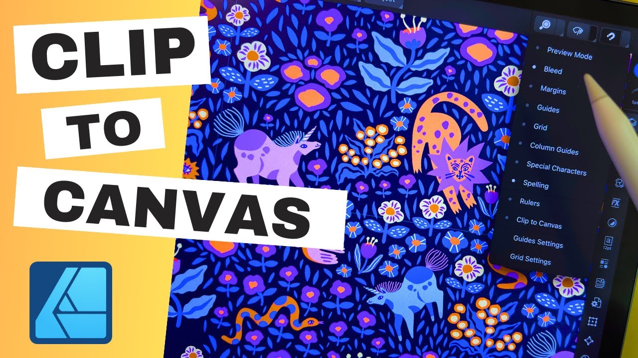 Affinity Designer iPad Quick Tip: Clip to Canvas Settings