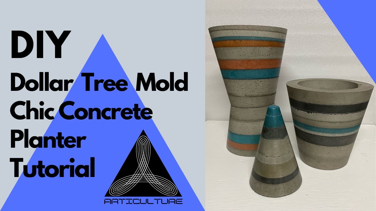 DIY Dollar Tree Mold / Chic Concrete Planter Tutorial
