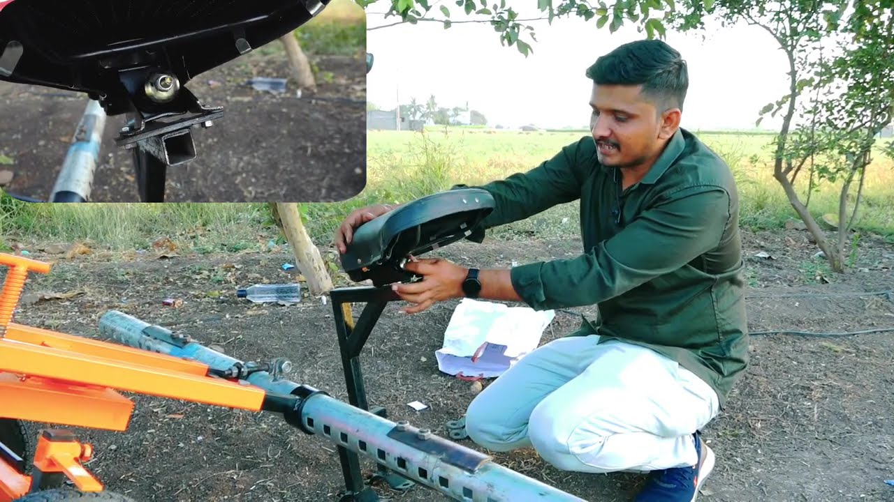 How To Attach Power Tiller Attachment Seat In Details #tillers #vst  #powertillerattachments #kmw