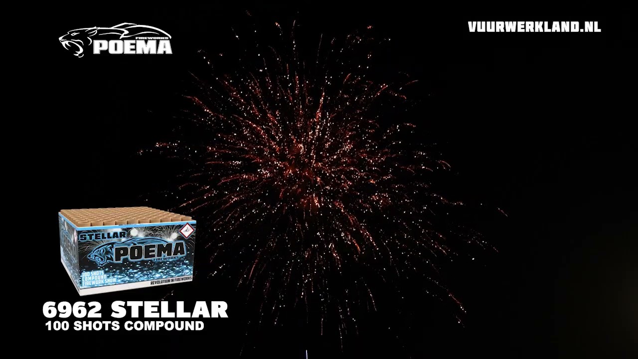 Stellar 100's Poema Fireworks - www.hermandehaanvuurwerk.nl