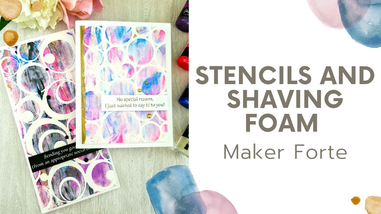 Stencils and Shaving Foam - Maker Forte