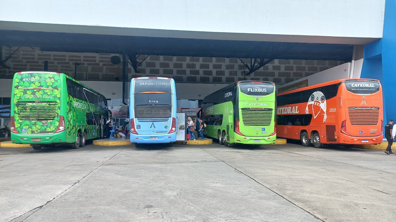 MOVIMENTAÇÃO DE ÔNIBUS NA RODOVIÁRIA DE GOIÂNIA COM AS GIGANTES DO TRECHO