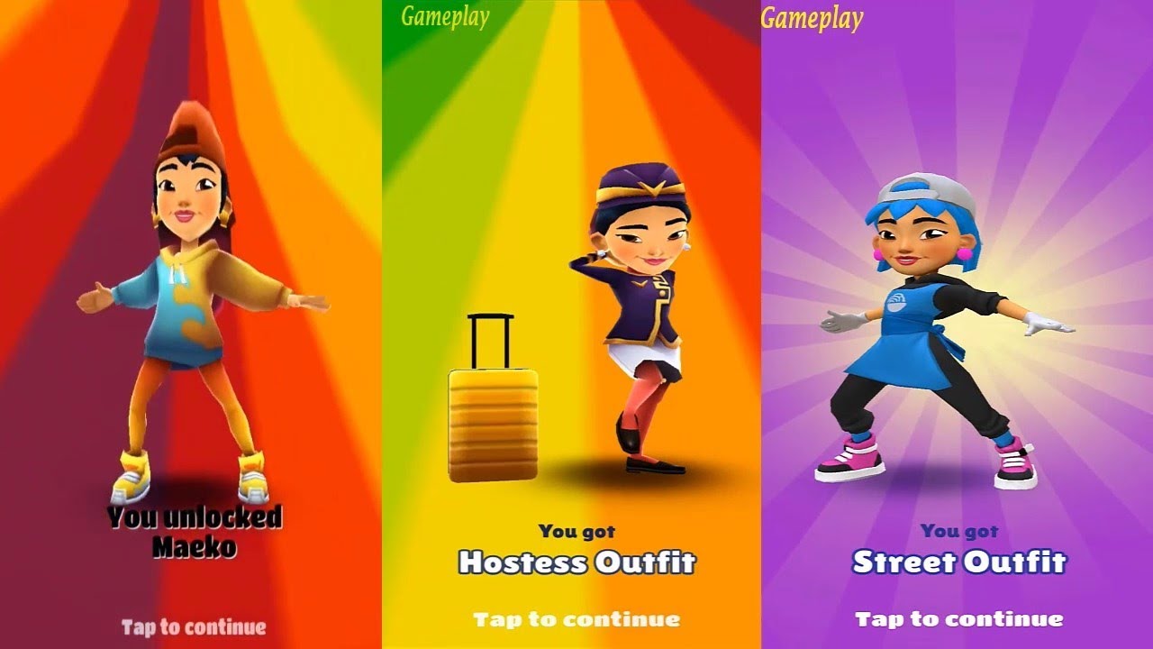 Subway Surfers 2019 VS 2020 VS 2022 Singapore VS Bali  Shenzhen Maeko All Outfits Unlocked Gameplay